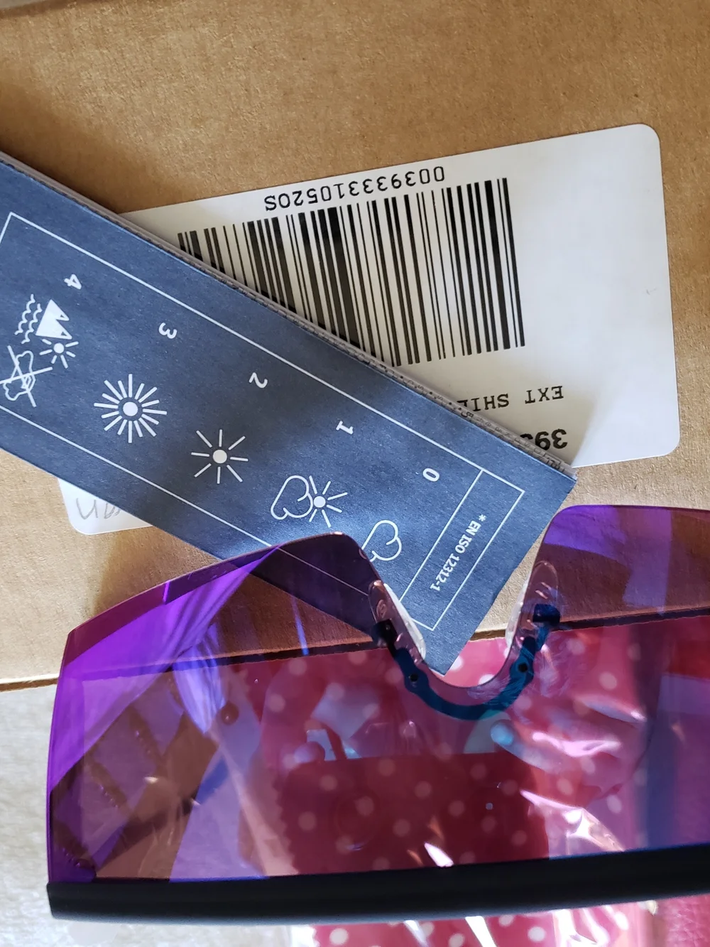 Pink Wraparound Shield  Sunglasses for women